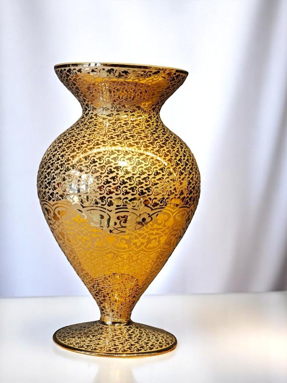 Gold Desenli Dekoratif Vazo