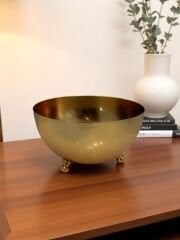 Mini Top Ayaklı Gold Vazo