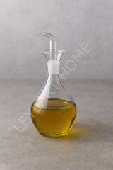 900 ml Borosilikat Tombul Cam Yağdanlık – Damlatmaz Yağlık / Sirkelik