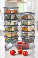 6’lı Tepsili Saklama Kabı Seti – Asorti Renk