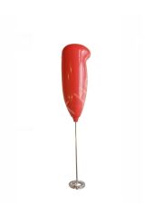 Mini Mikser Kahve Süt Köpürtücü Karıştırıcı Cappucino Mixer Pilli Çırpıcı | Kırmızı