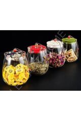 4’lü Doğal Cam Kavanoz Seti 650 ML