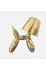 Gold Balon Köpek Tasarımlı Şarjlı Masa Lambası - 3 Farklı Işık Modu