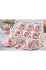 ZUCCI 6 KİŞİLİK FİNCAN TAKIMı PEMBE