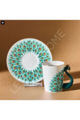 Kuğu Model 2 kişilik fincan seti YEŞİL