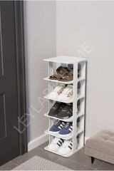 Modüler Kolay Kurulum 5 Katlı Portatif Ayakkabılık – Beyaz
