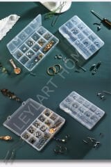 2'li 12 bölmeli  KOLYE-YÜZÜK-KUYUMCU KUTUSU, DİKİŞ BOX- ORGANİZER, DÜZENLEYİCİ BALIKÇI KUTUSU